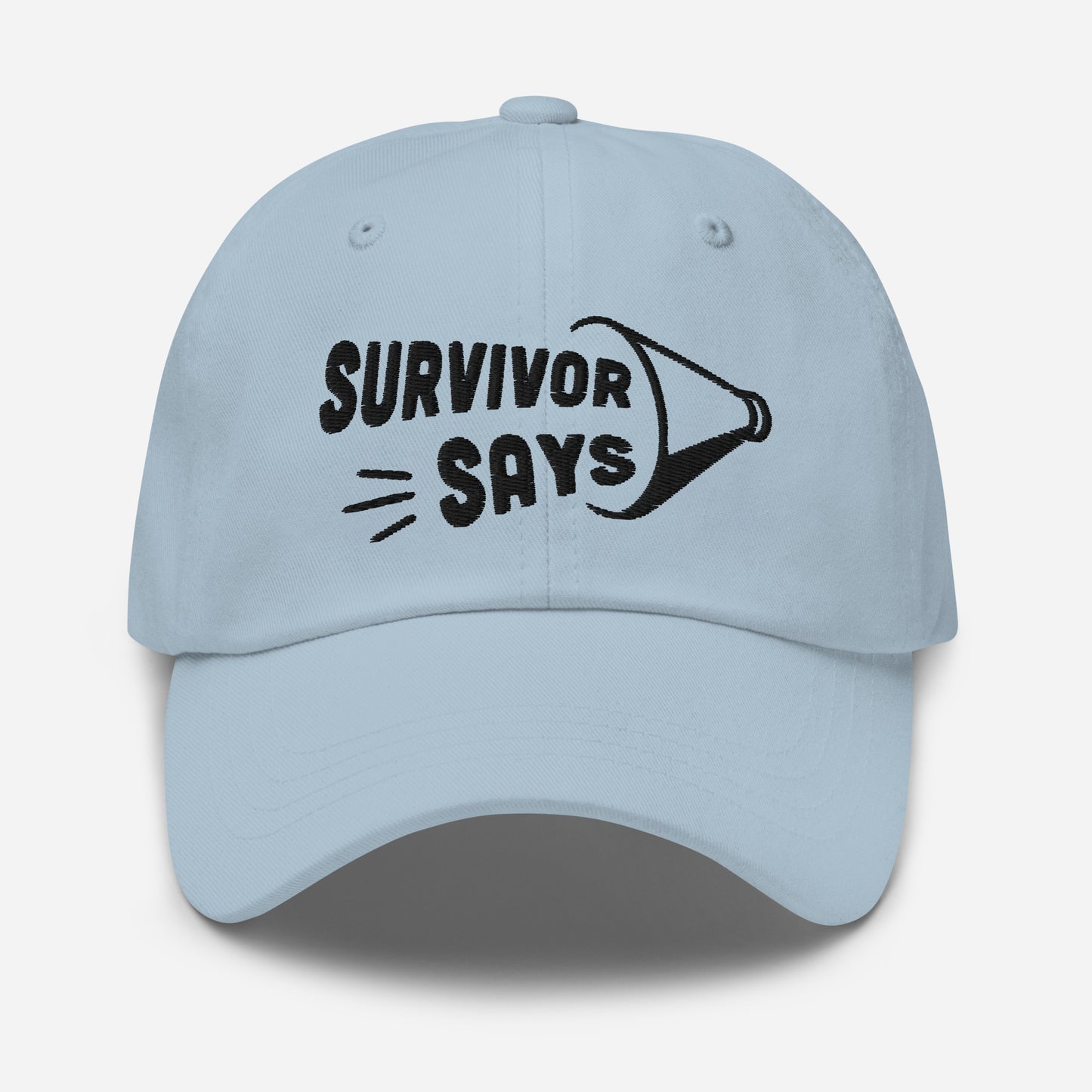 Survivor Says Black Logo