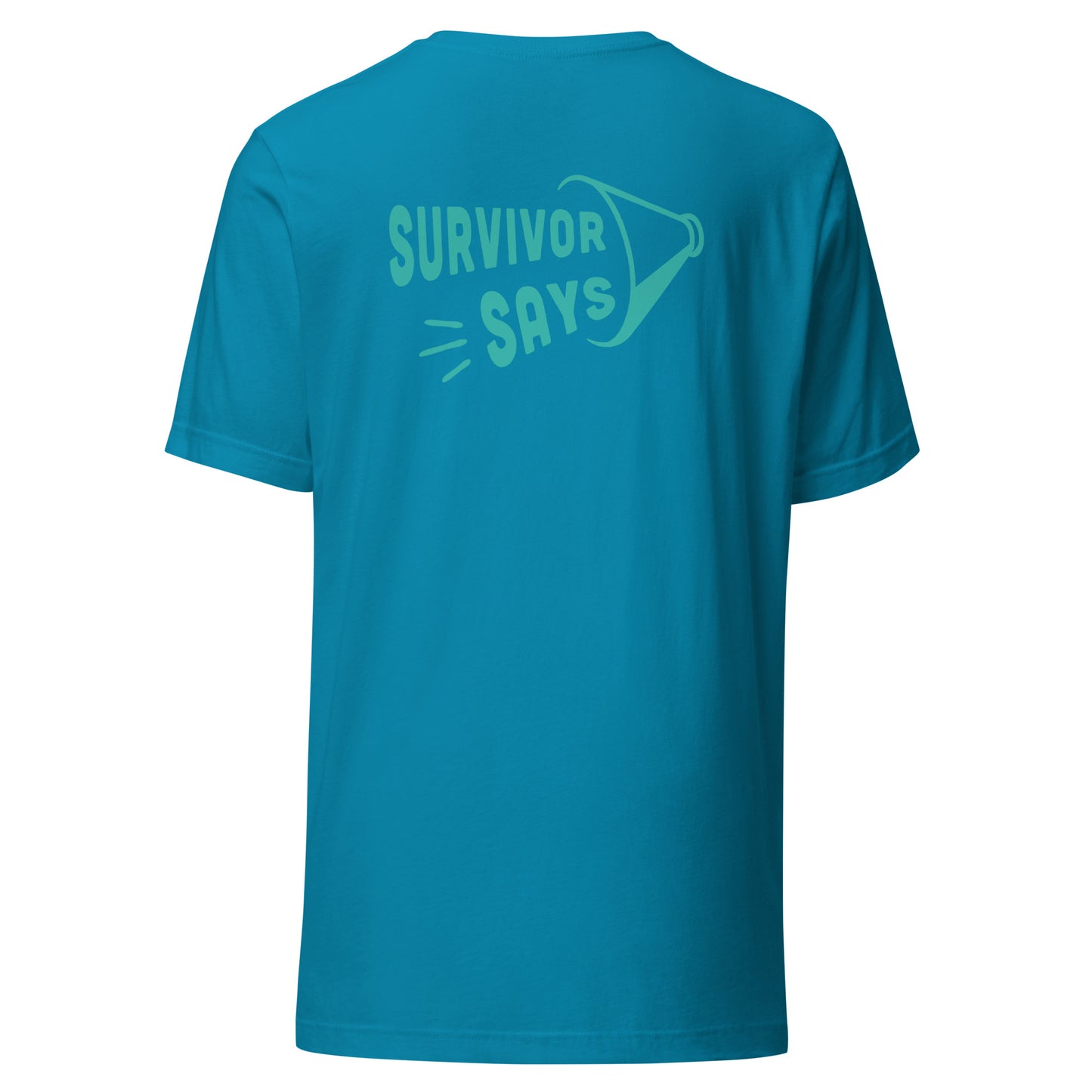 Teal and White Pixel Ribbon