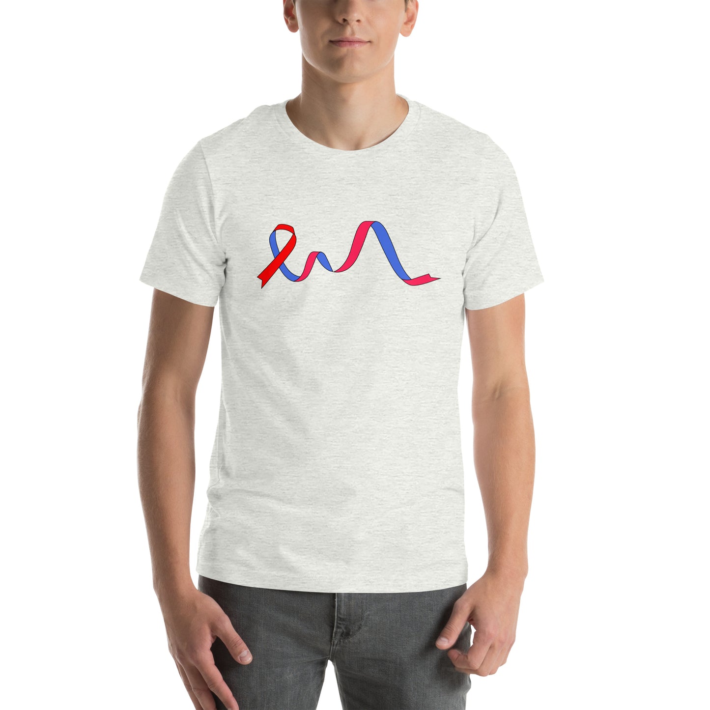 Blue and Red Flowing Ribbon