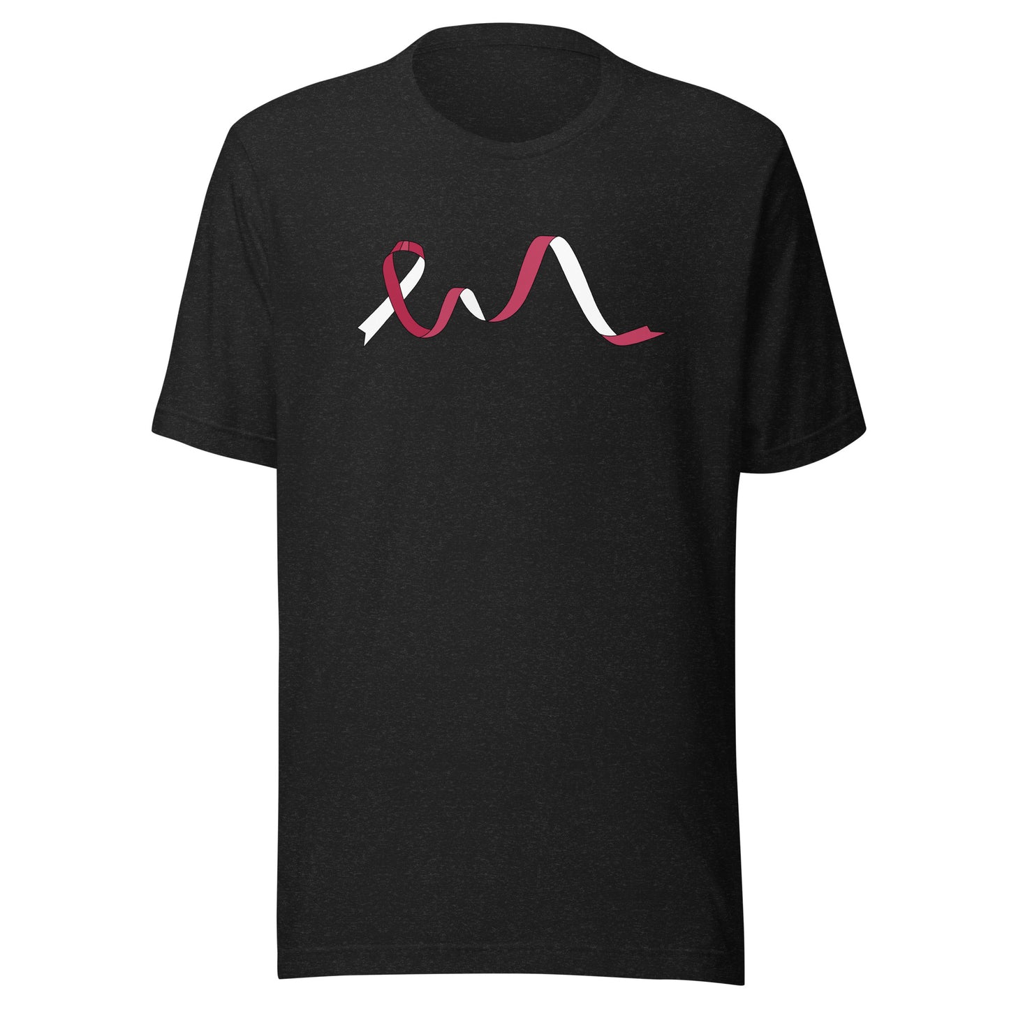 Burgundy and White Flowing Ribbon