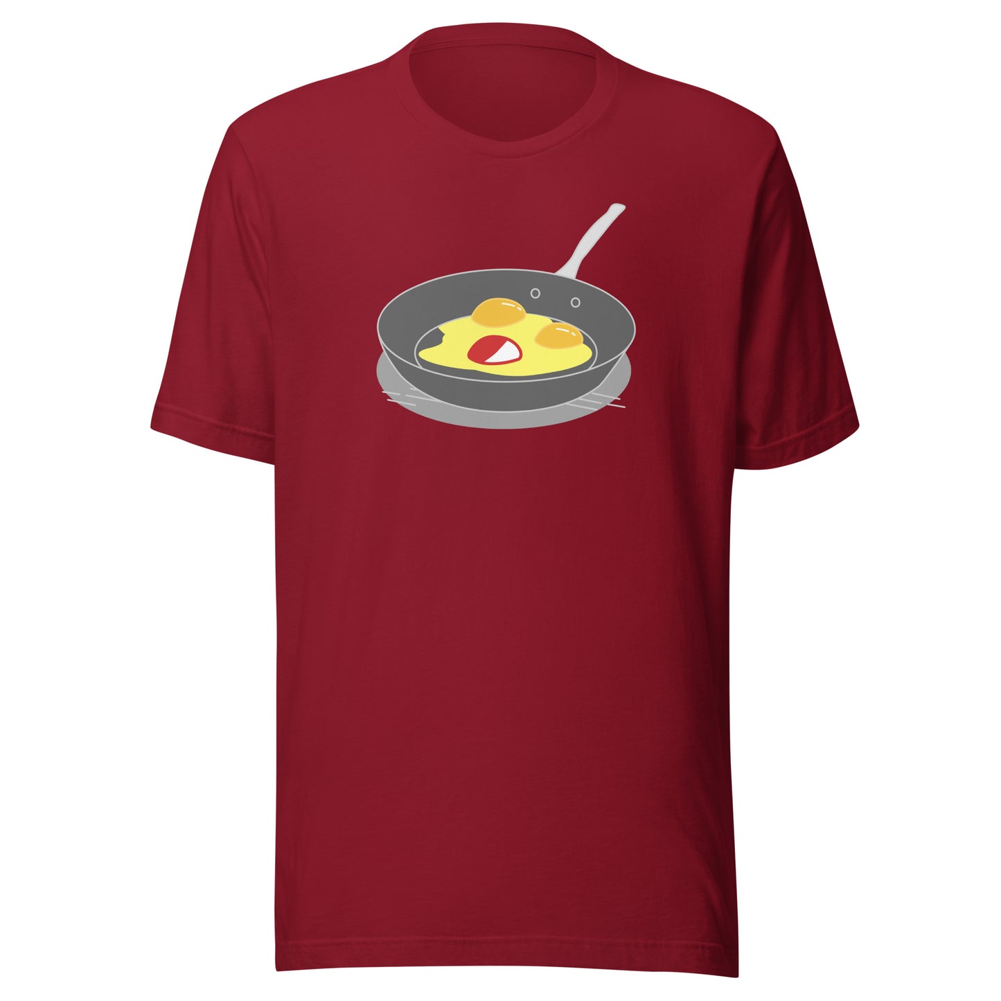 Burgundy and White Egg Yolk
