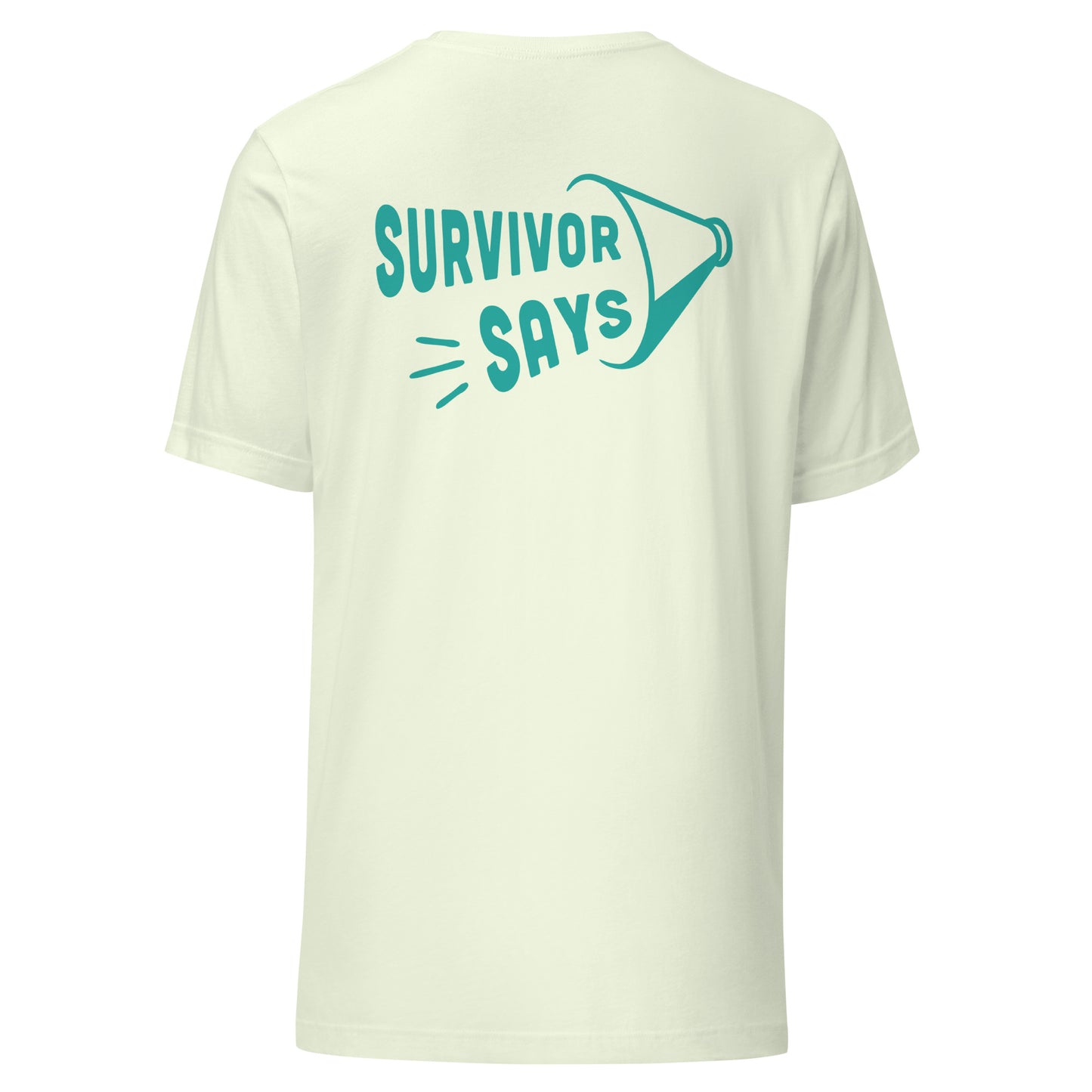 Teal and White Flowing Ribbon