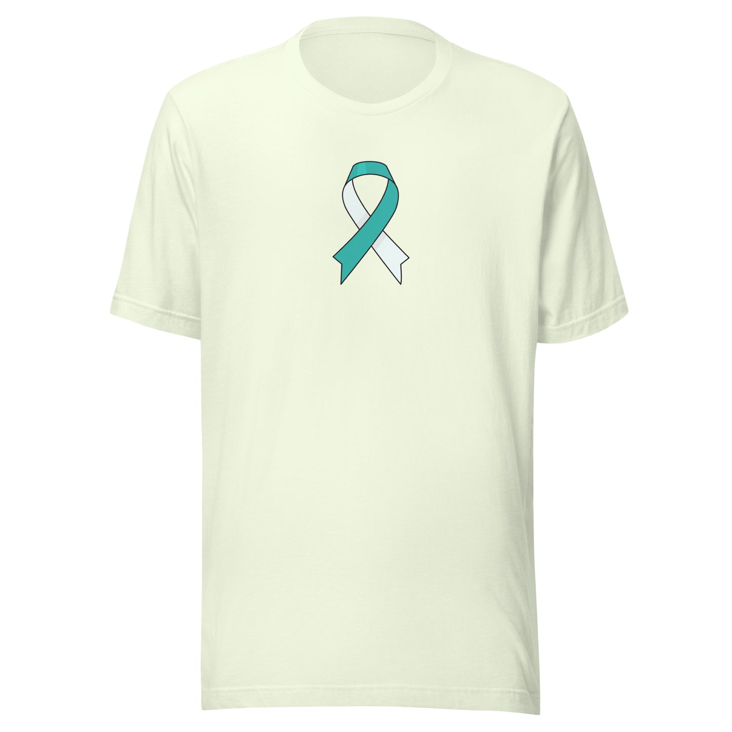 Teal and White Ribbon