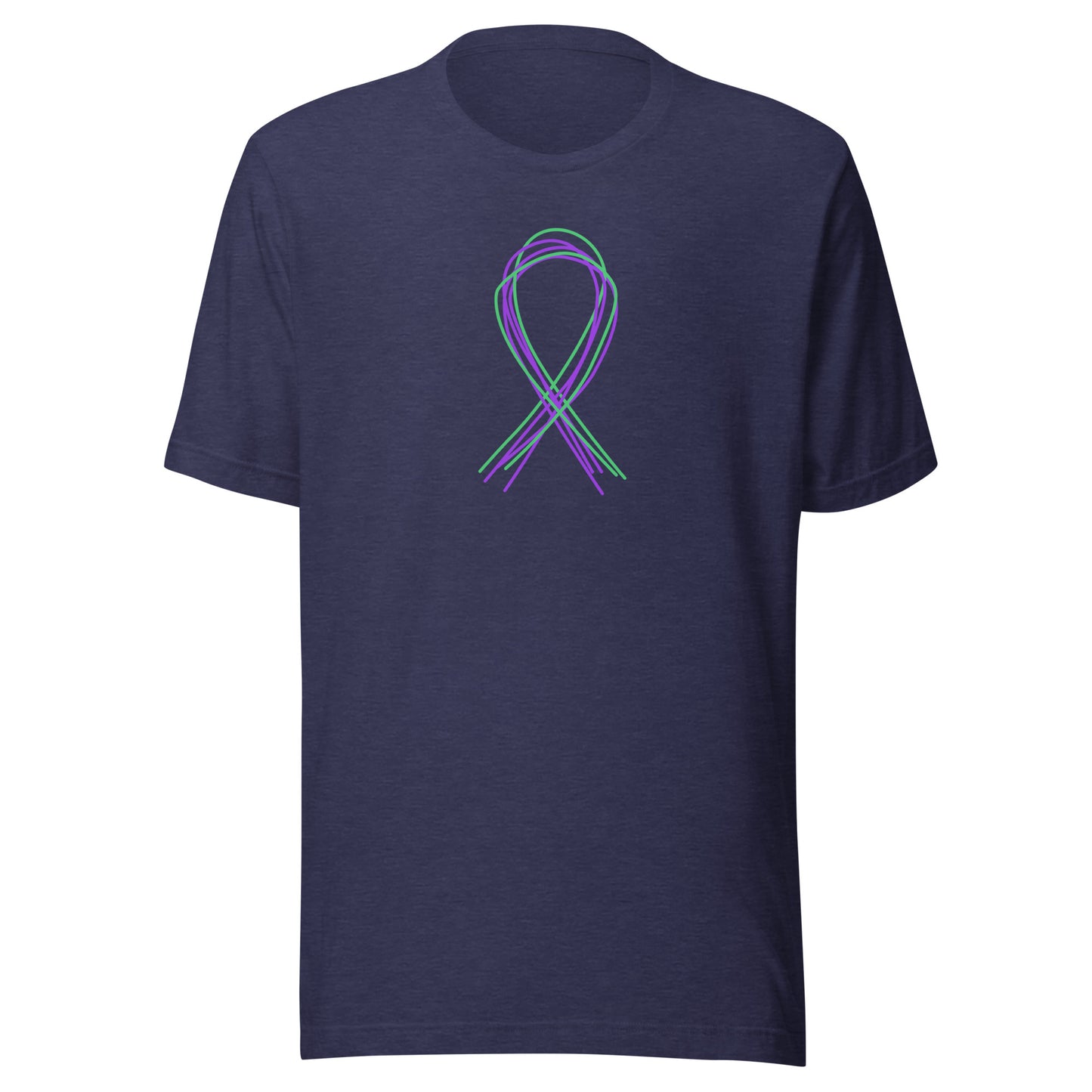 Green and Purple 5 Lines Ribbon