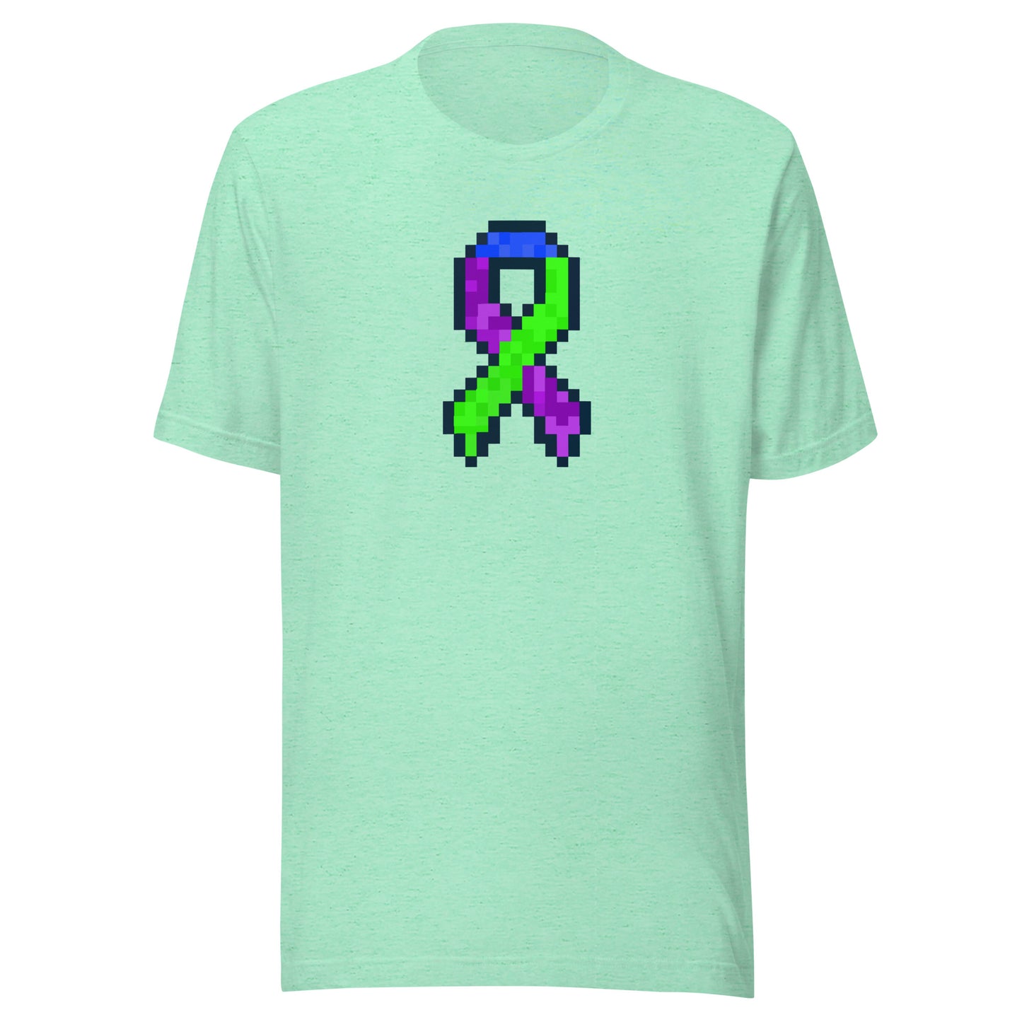 Blue Green and Purple Pixel Ribbon