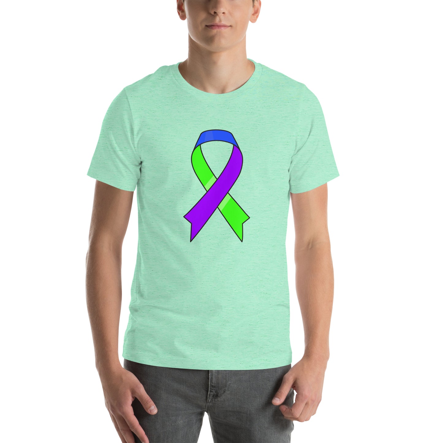 Big Blue Green and Purple Ribbon