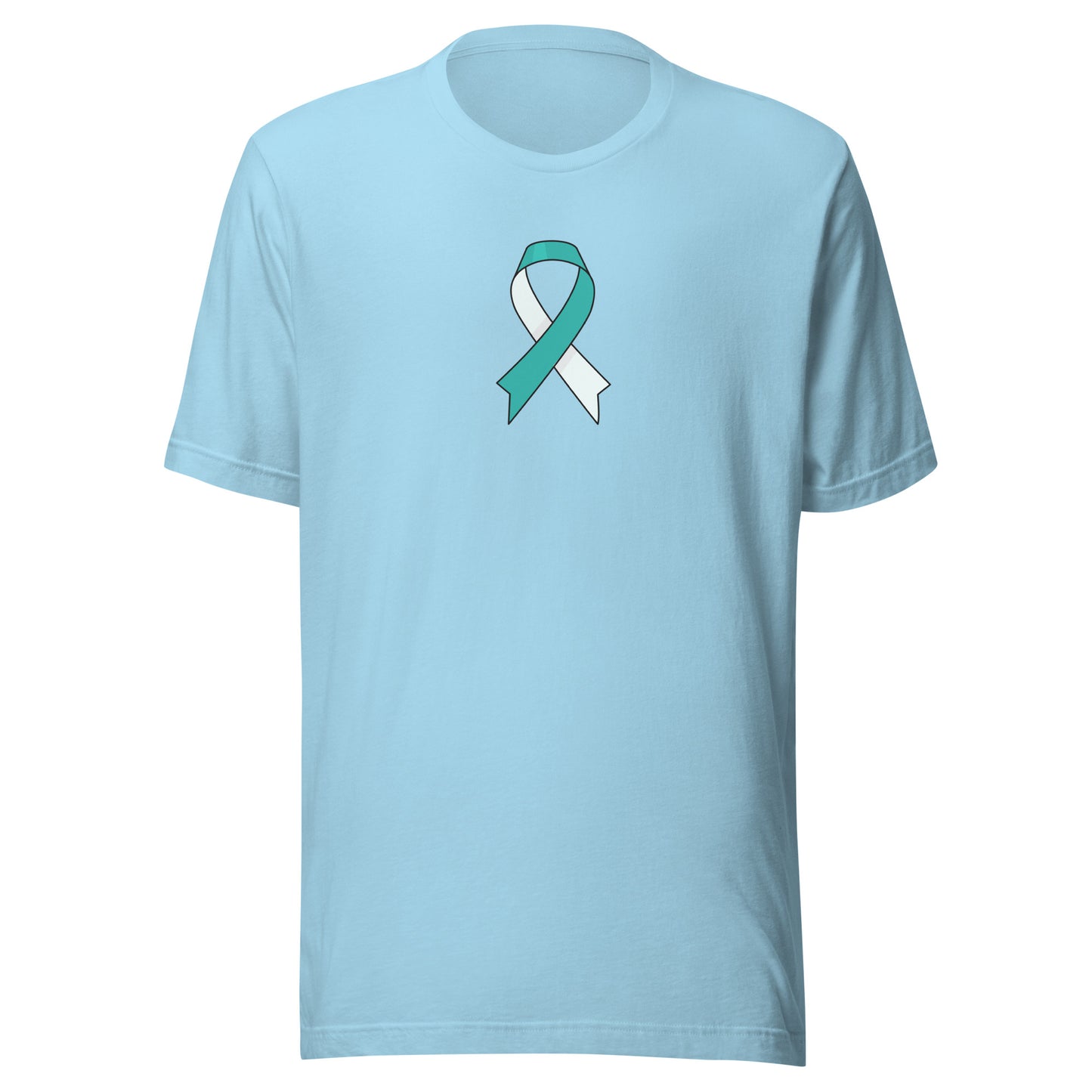 Teal and White Ribbon