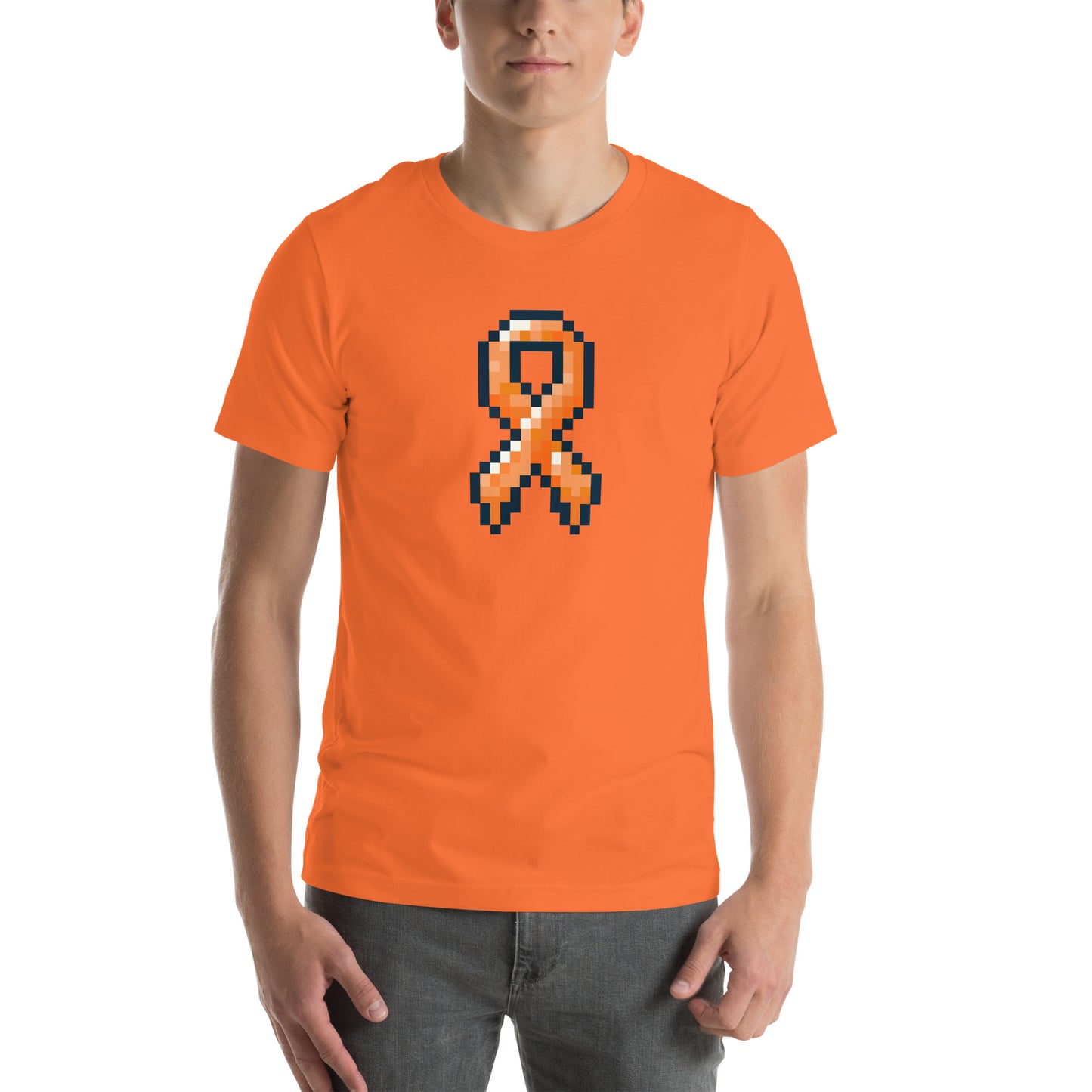 Orange Pixel Ribbon