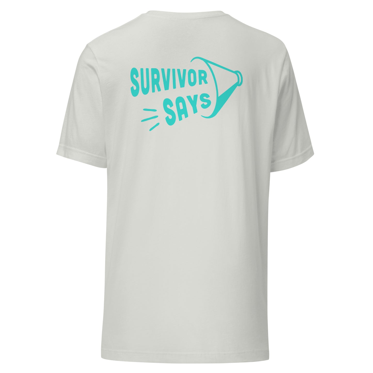 Teal and White Pixel Ribbon