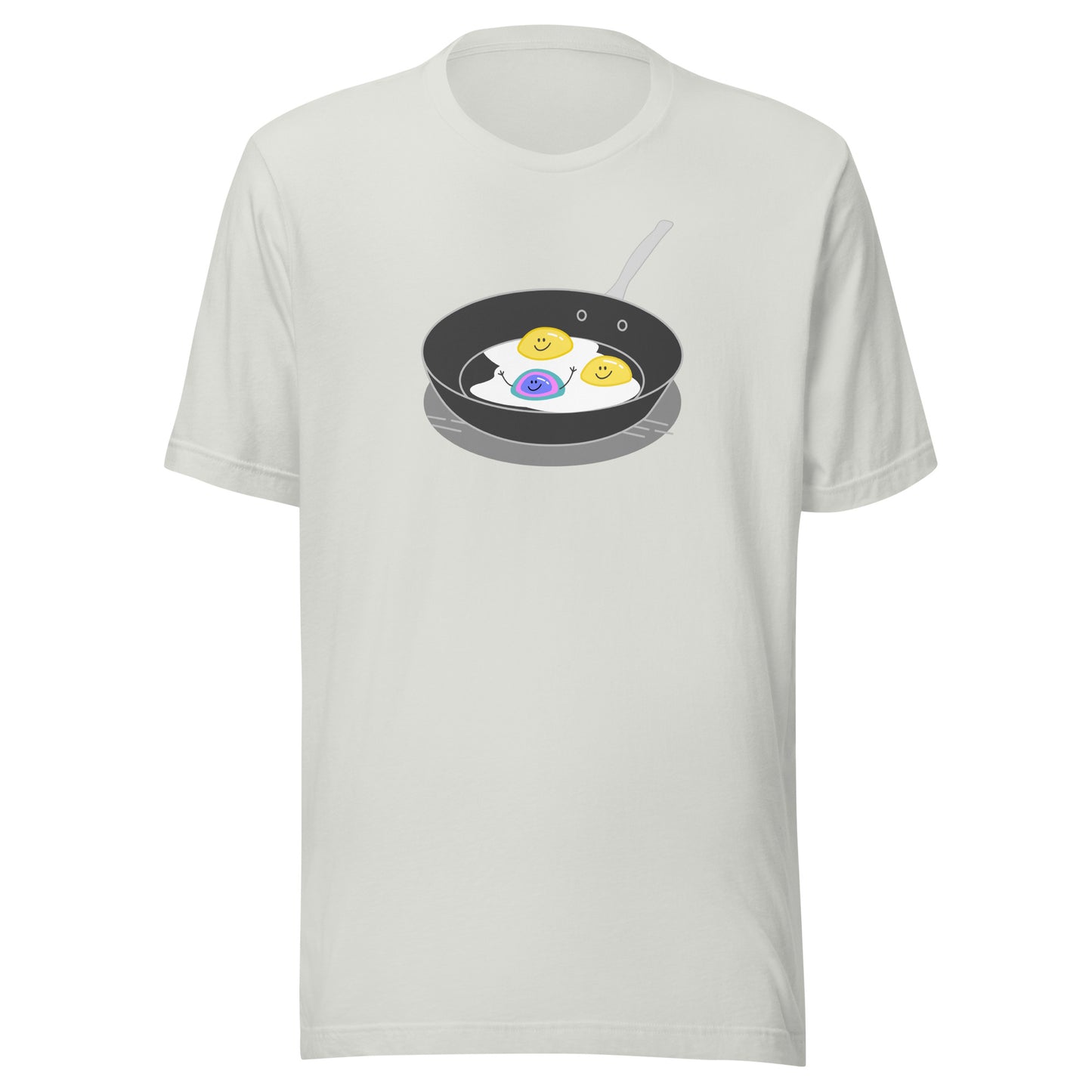 Blue Pink and Teal Happy Egg Yolk