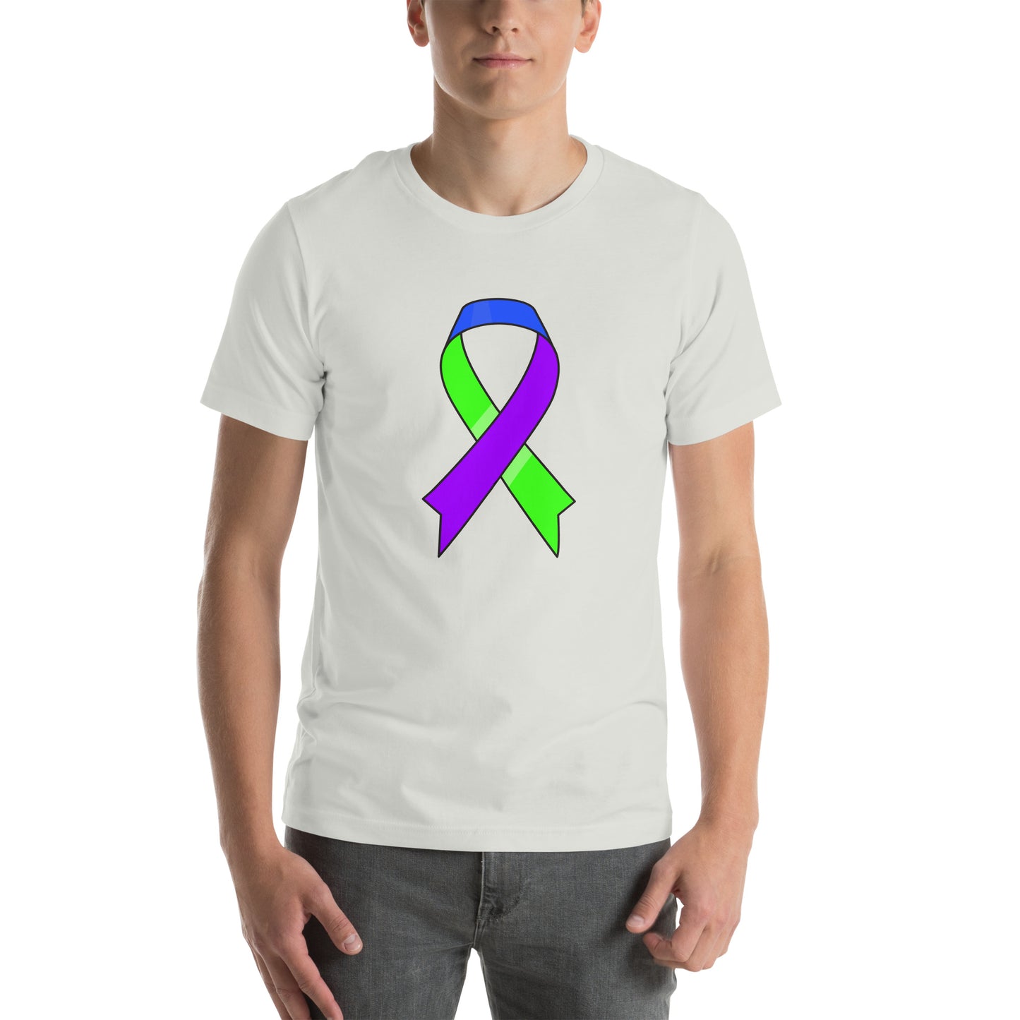 Big Blue Green and Purple Ribbon
