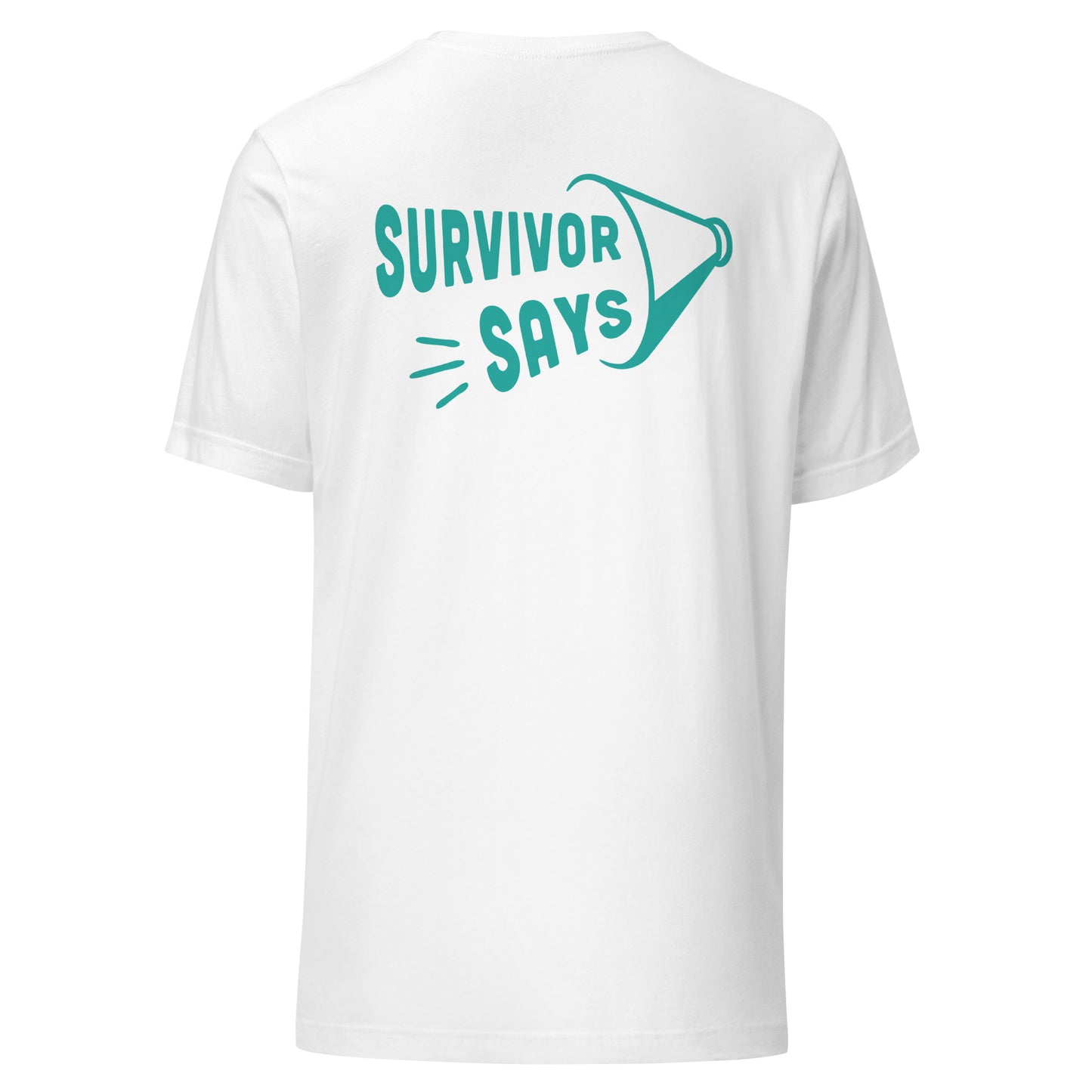 Teal and White Flowing Ribbon
