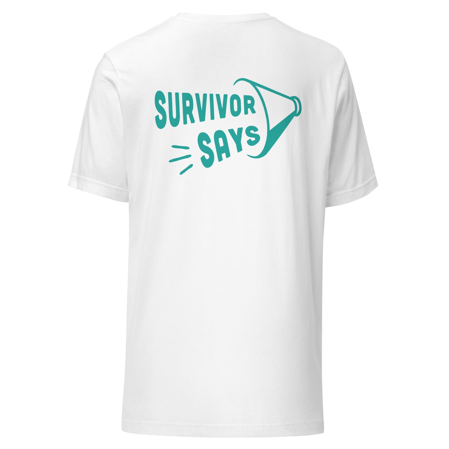 Teal and White Ribbon