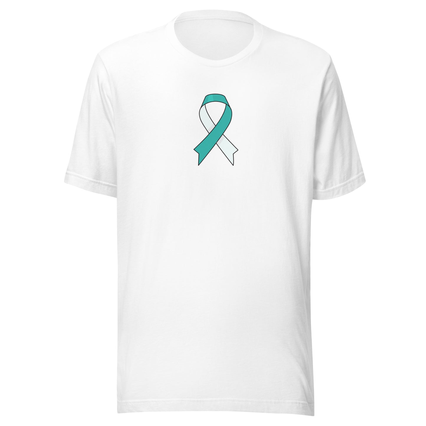 Teal and White Ribbon