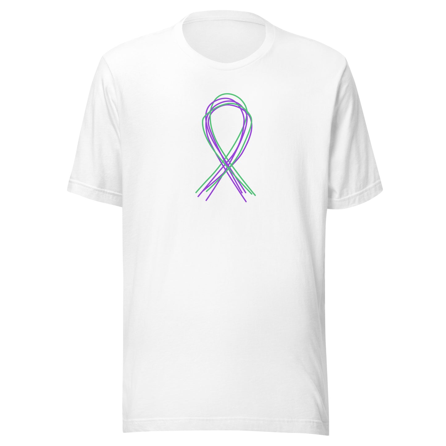 Green and Purple 5 Lines Ribbon