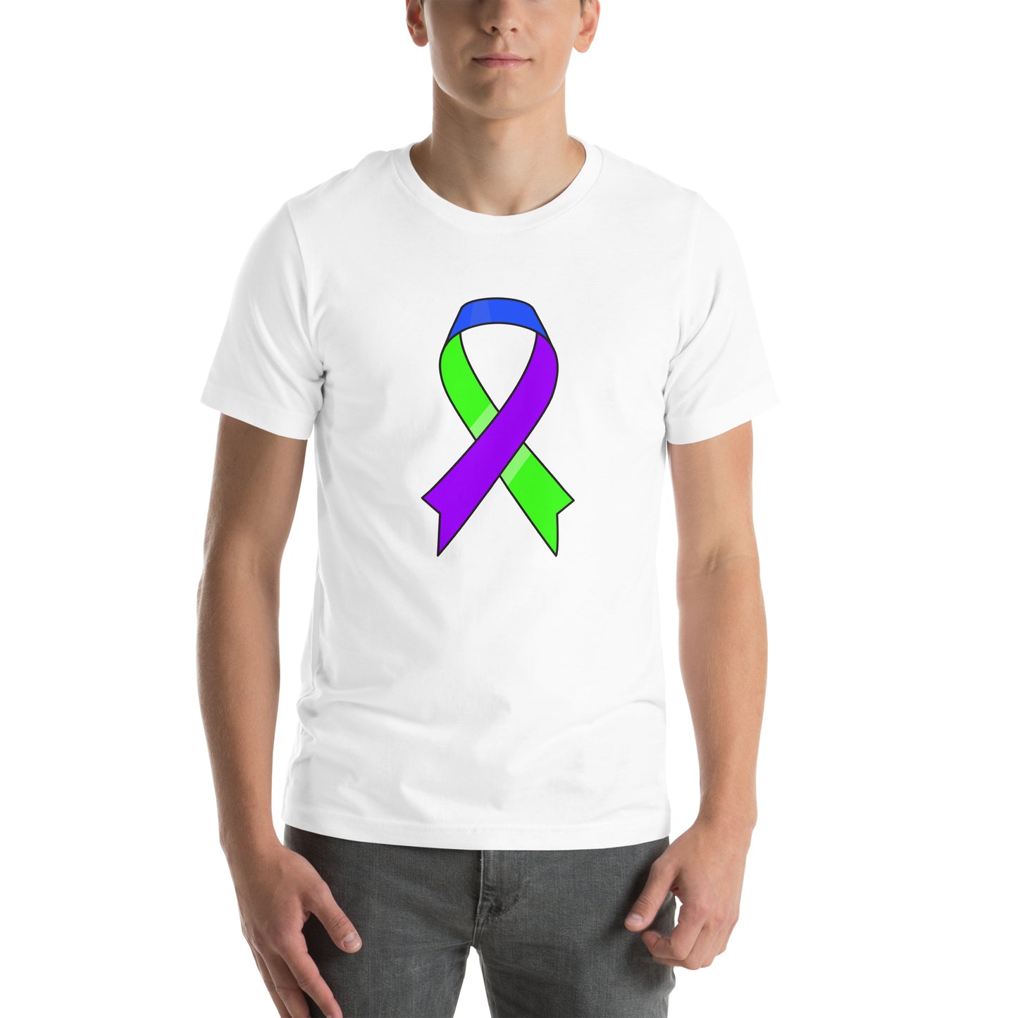 Big Blue Green and Purple Ribbon