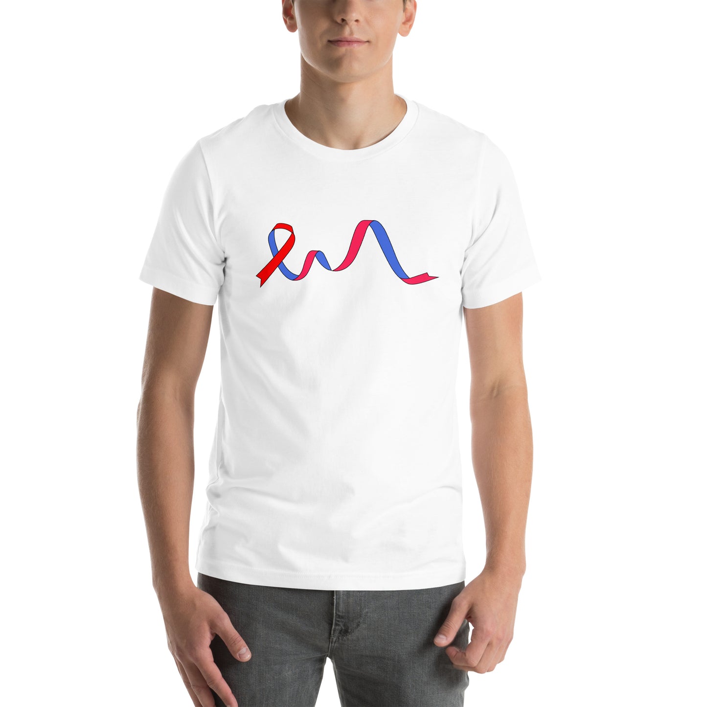 Blue and Red Flowing Ribbon