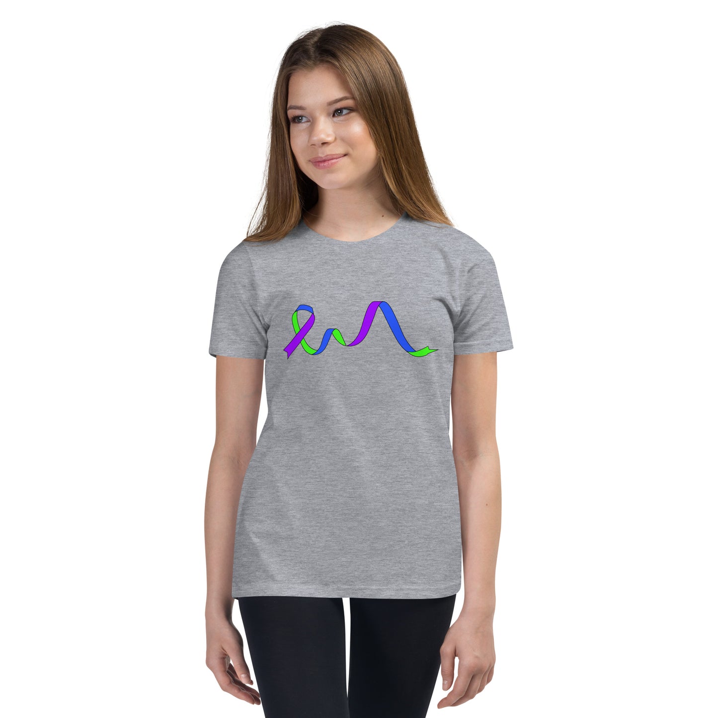 Blue Green and Purple Flowing Ribbon Youth