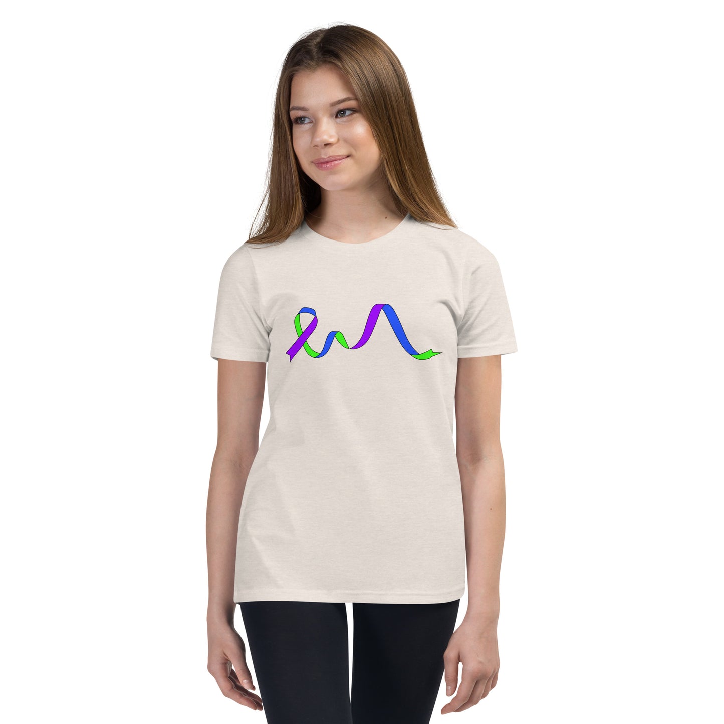 Blue Green and Purple Flowing Ribbon Youth