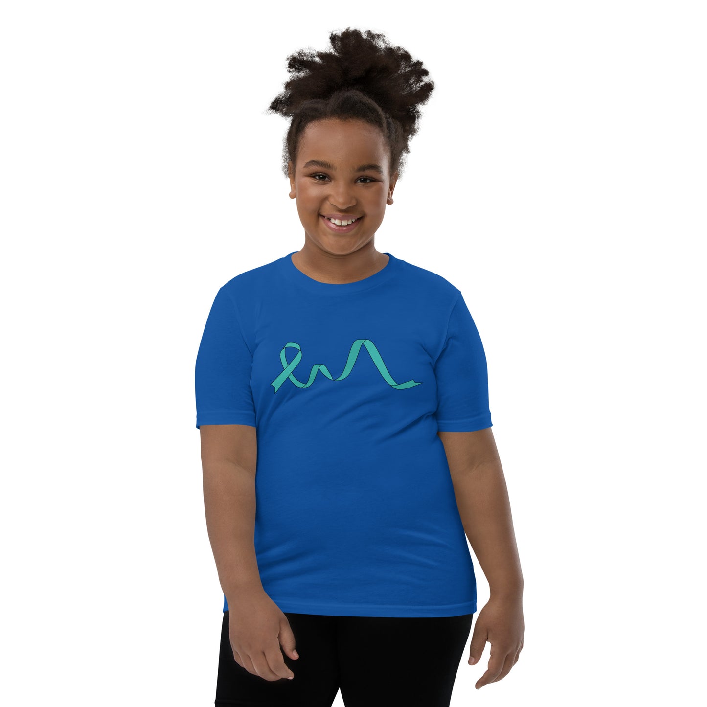 Teal Flowing Ribbon Youth