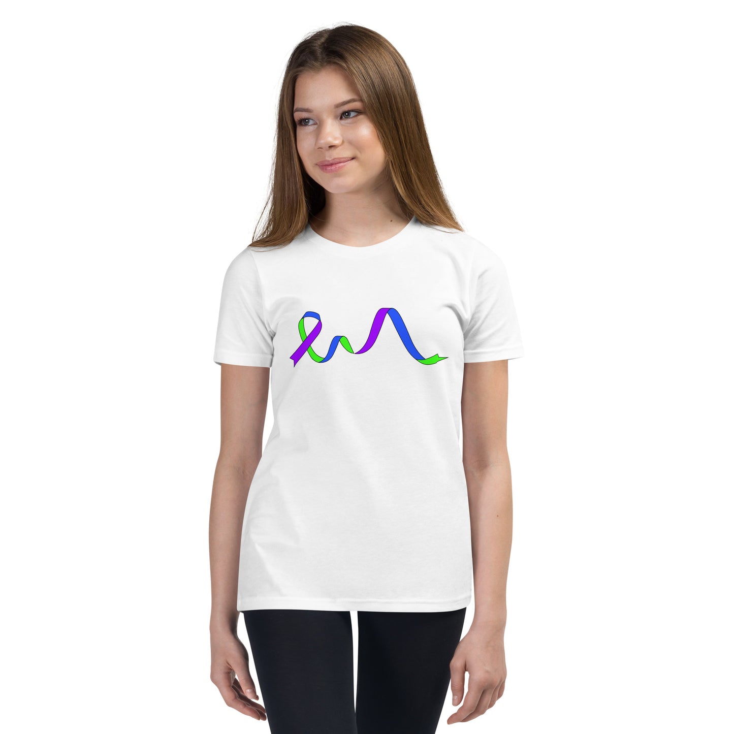 Blue Green and Purple Flowing Ribbon Youth