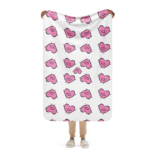 Hug Me Heart - Sherpa blanket