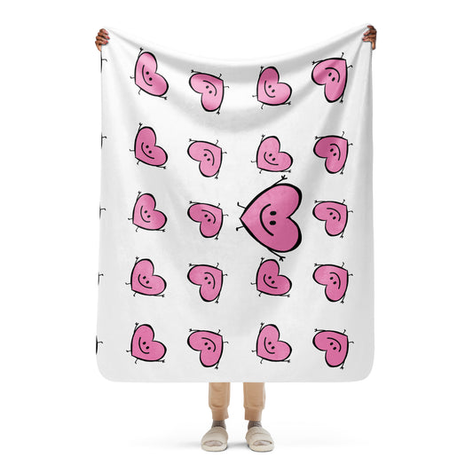 Hug Me Heart - Sherpa blanket