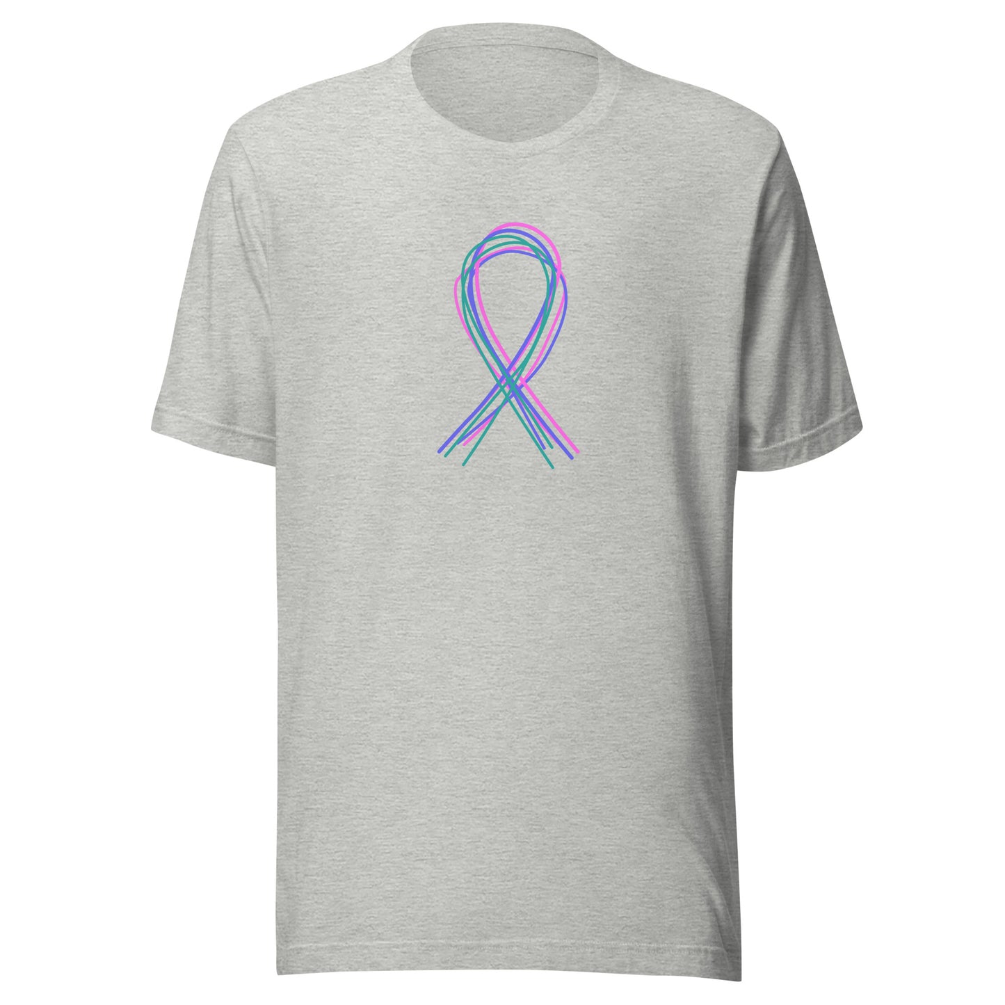 Blue Pink and Teal 6 Lines Ribbon