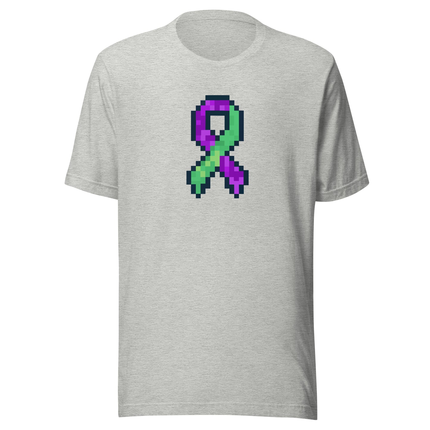 Green and Purple Pixel Ribbon