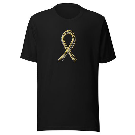 Gold and Silver 7 Lines Ribbon