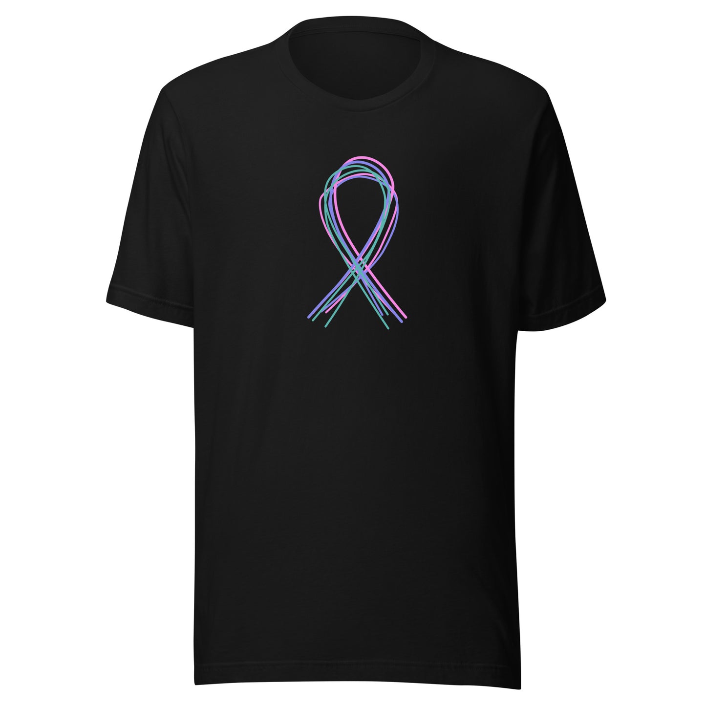 Blue Pink and Teal 6 Lines Ribbon