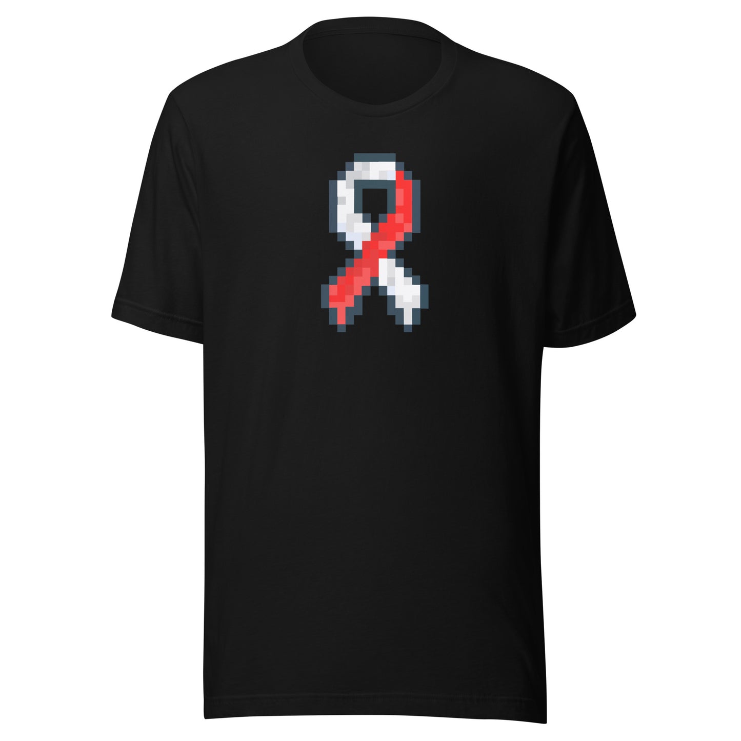 Red and White Pixel Ribbon