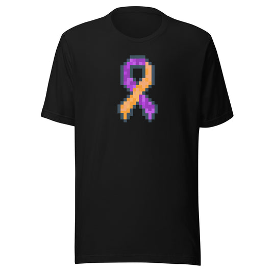 Purple and Orange Pixel Ribbon