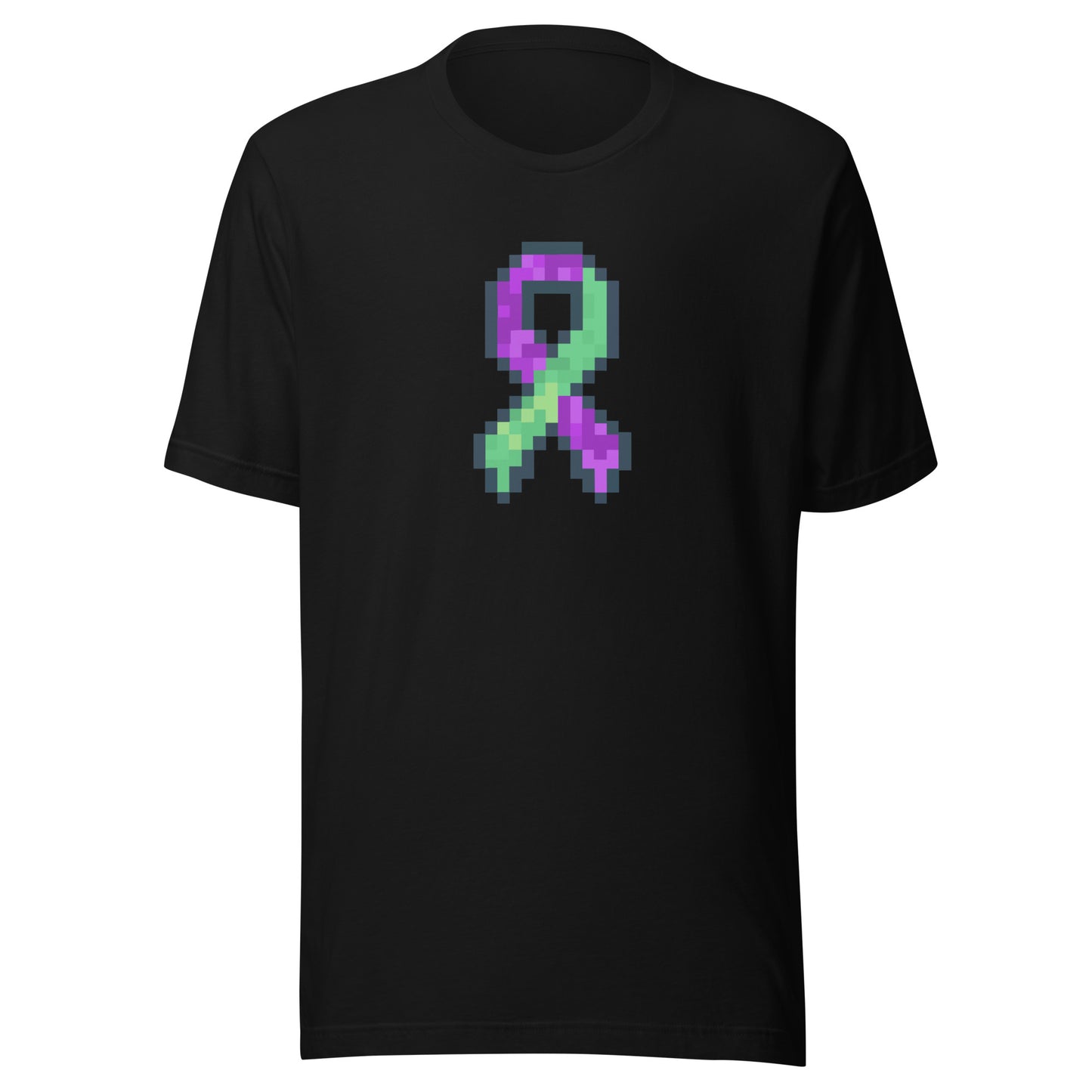 Green and Purple Pixel Ribbon