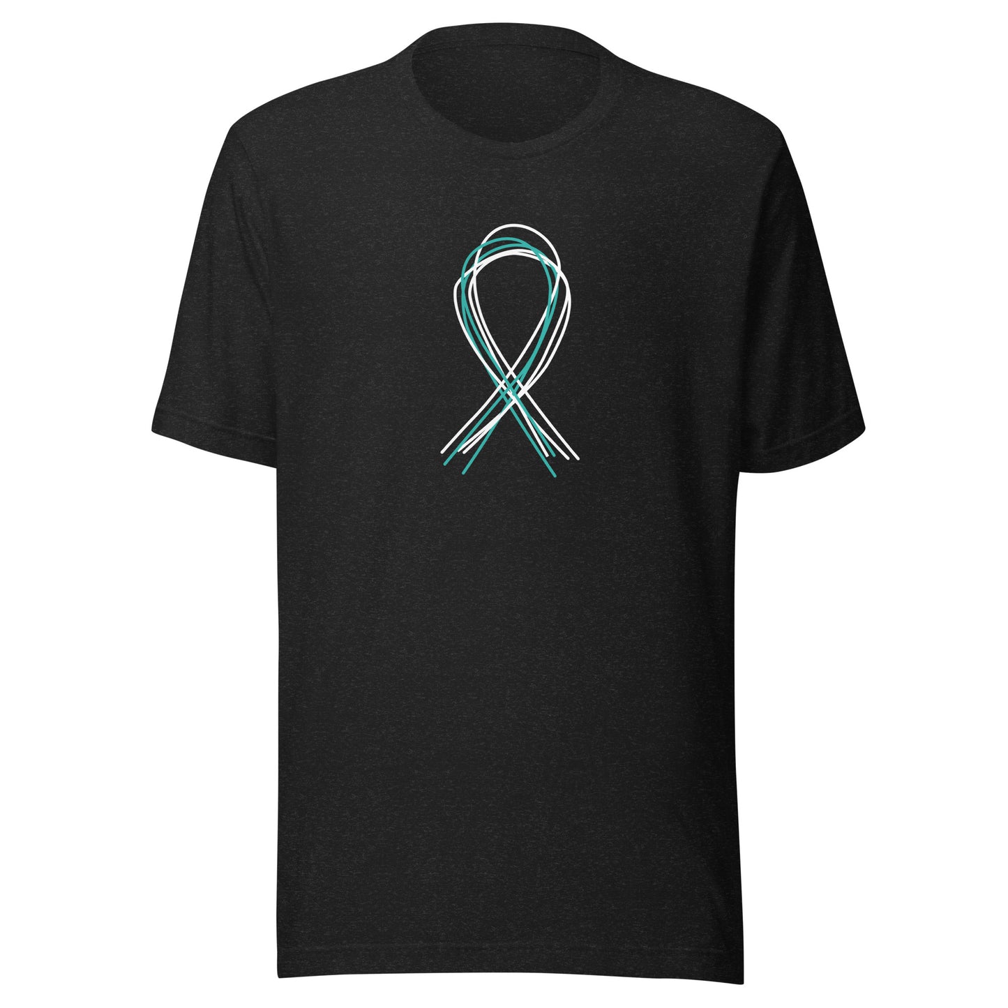 Teal and White 5 Lines Ribbon