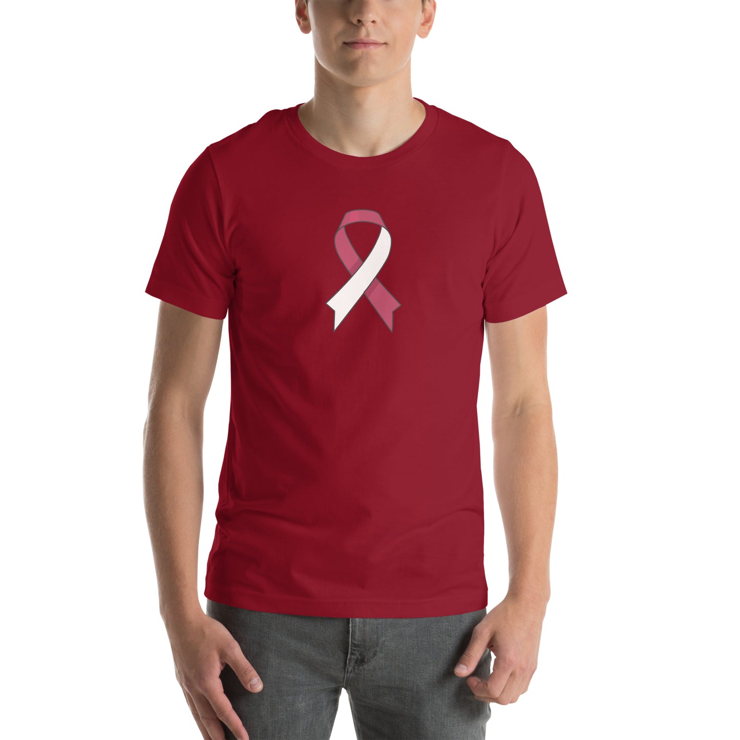 Burgundy and White Ribbon