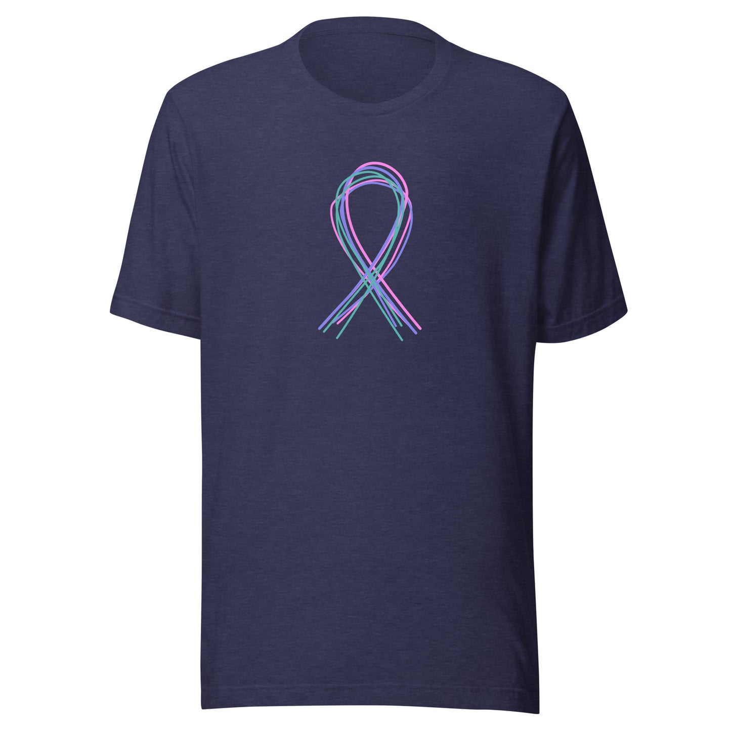 Blue Pink and Teal 6 Lines Ribbon