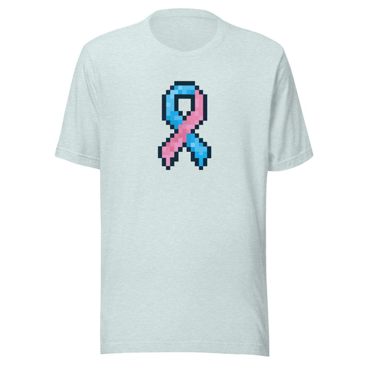 Blue and Pink Pixel Ribbon