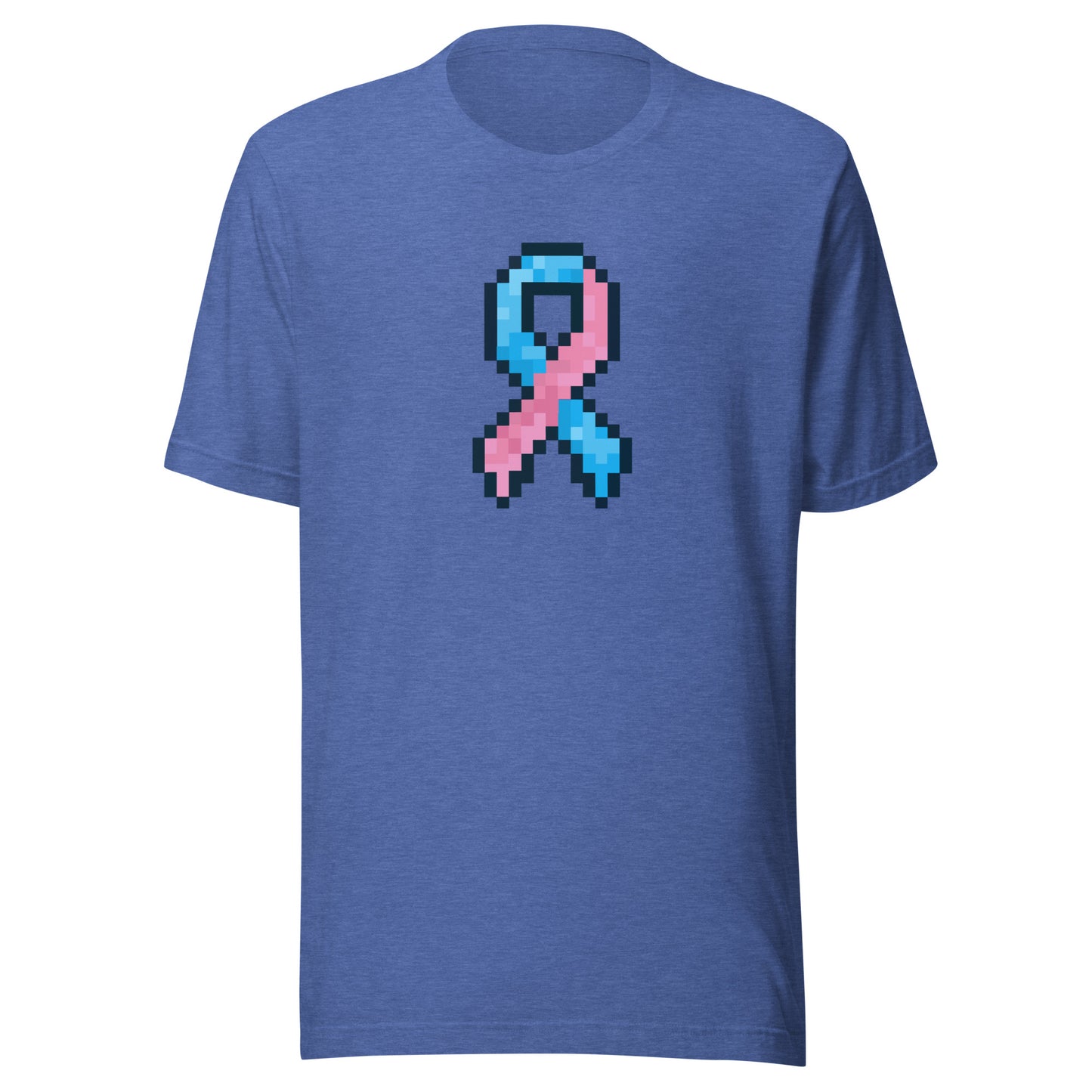 Blue and Pink Pixel Ribbon