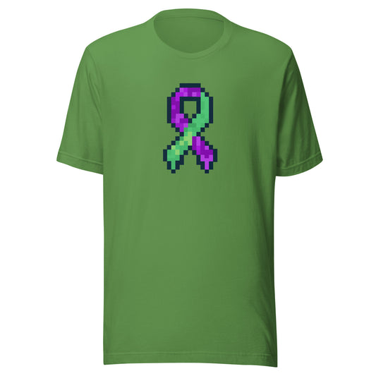 Green and Purple Pixel Ribbon