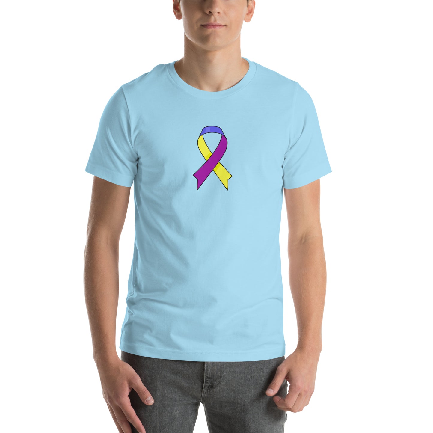 Blue Purple and Yellow Ribbon