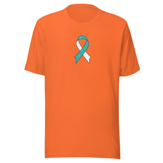 Teal and White Ribbon