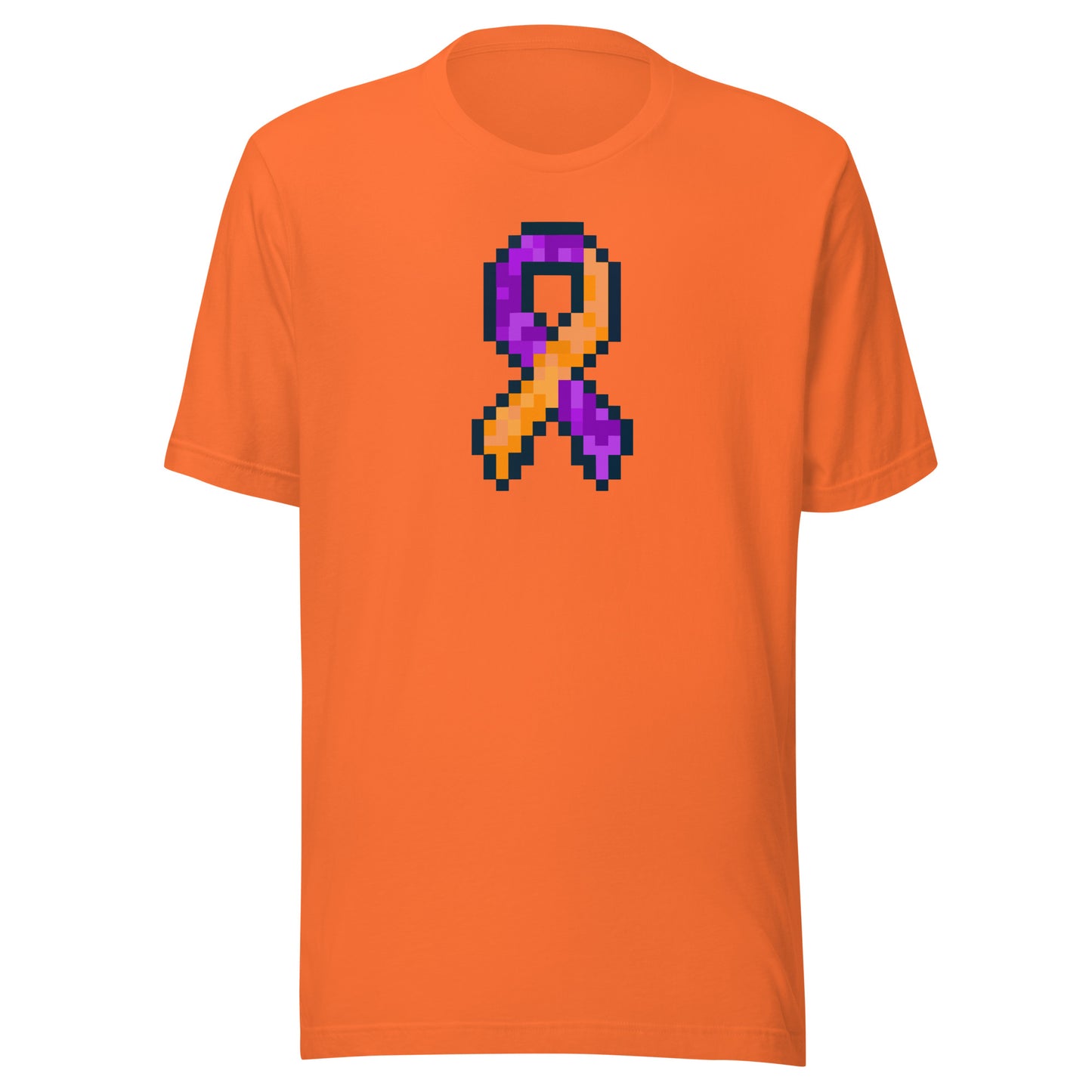 Purple and Orange Pixel Ribbon