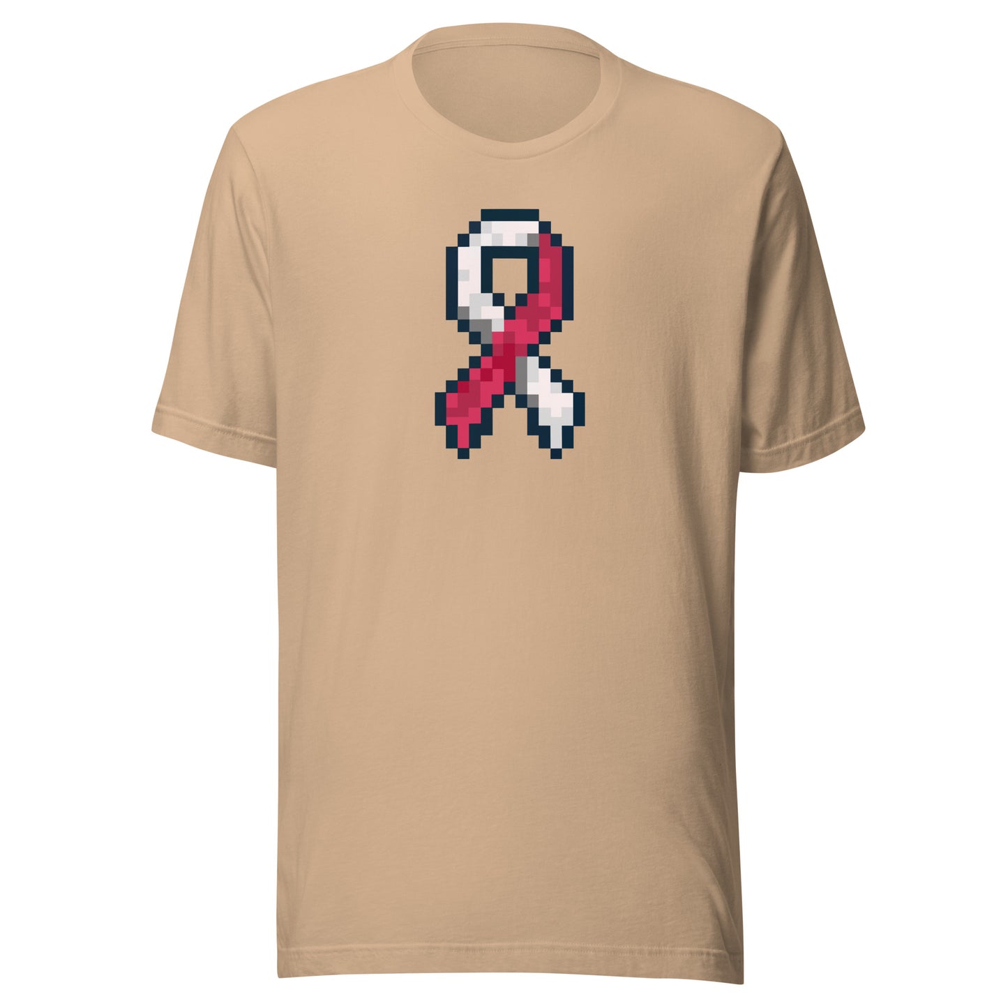 Burgundy and White Pixel Ribbon