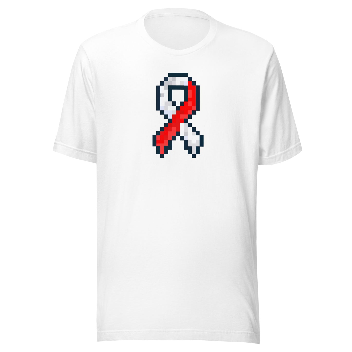 Red and White Pixel Ribbon