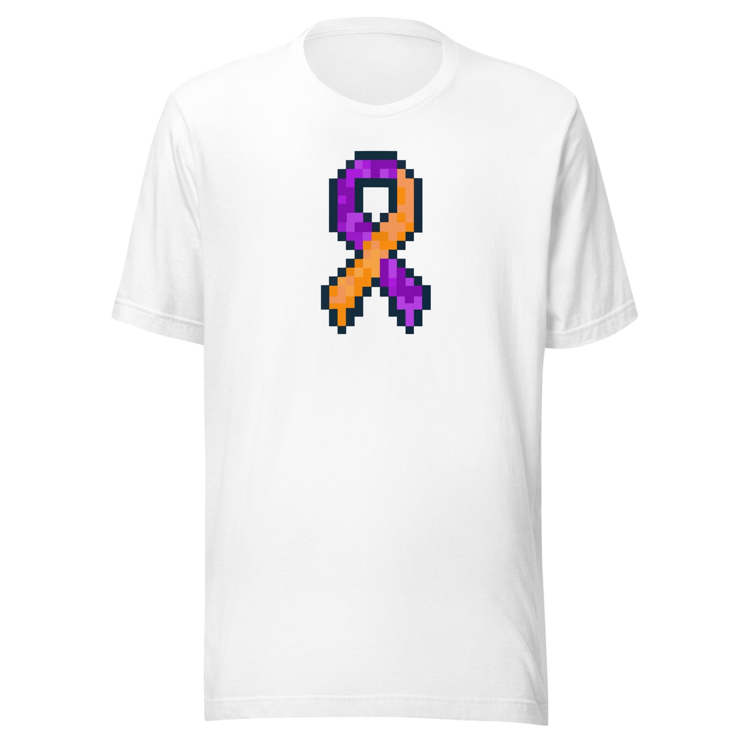 Purple and Orange Pixel Ribbon