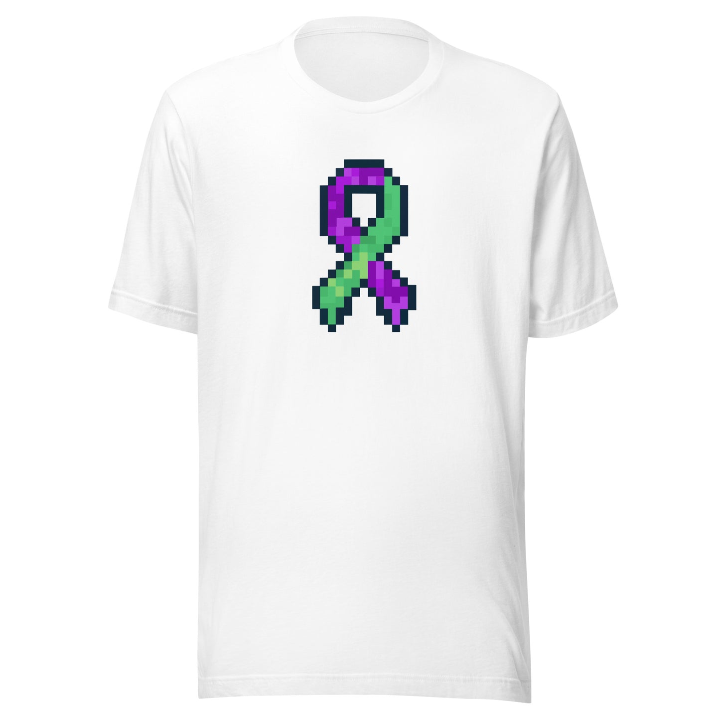 Green and Purple Pixel Ribbon