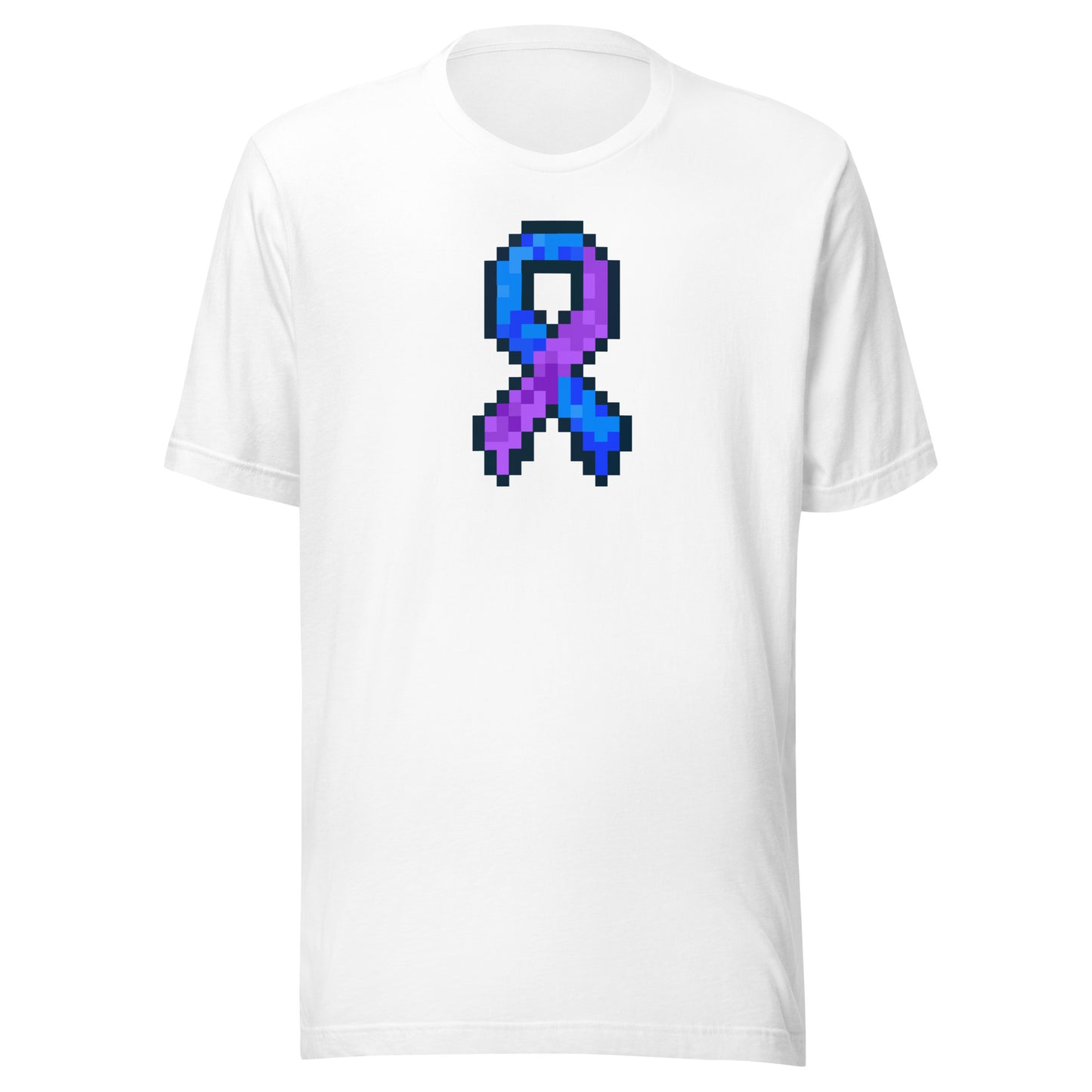 Blue and Purple Pixel Ribbon