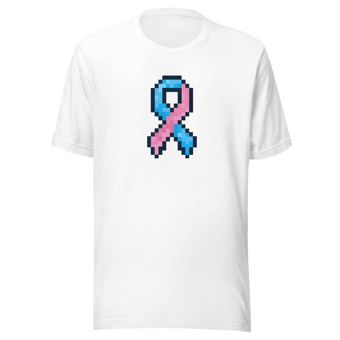 Blue and Pink Pixel Ribbon