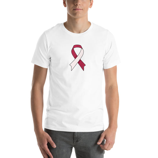 Burgundy and White Ribbon